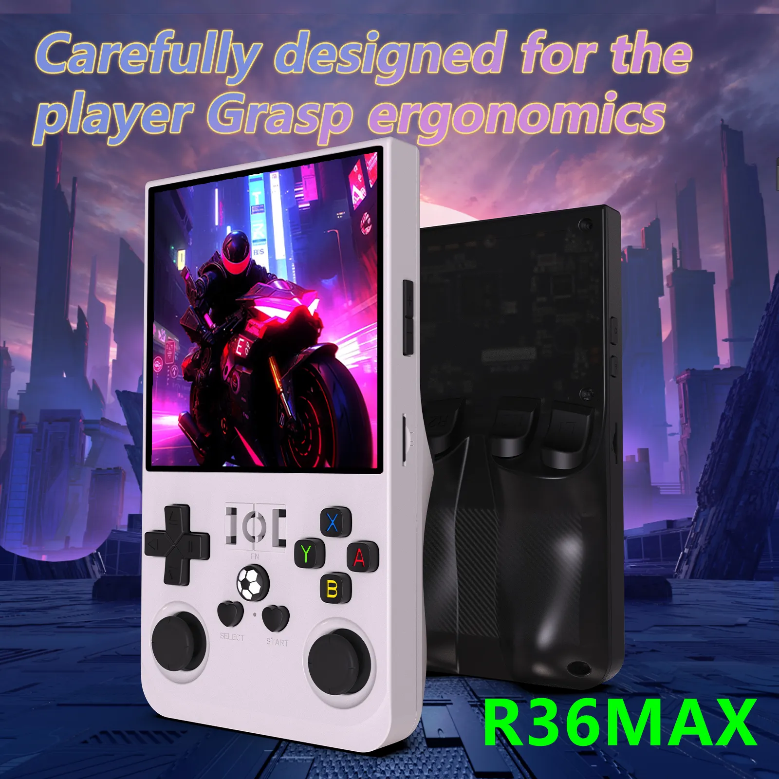 Bilişim Burada R36S Max 4 Inç Geniş Hd Ekran  Siyah El Oyun Konsolu Atari 64 GB Gta Pes Game Player Çantalı 21000 Oyun